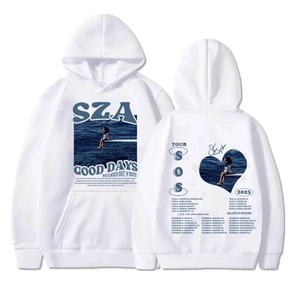 Unisex SZA SOS Good Days printed hooded Street Wear hooded shirt