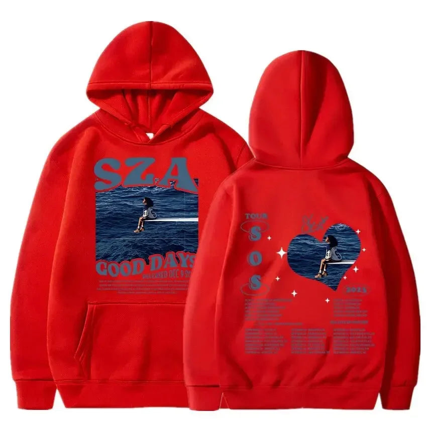 Unisex SZA SOS Good Days printed hooded Street Wear hooded shirt