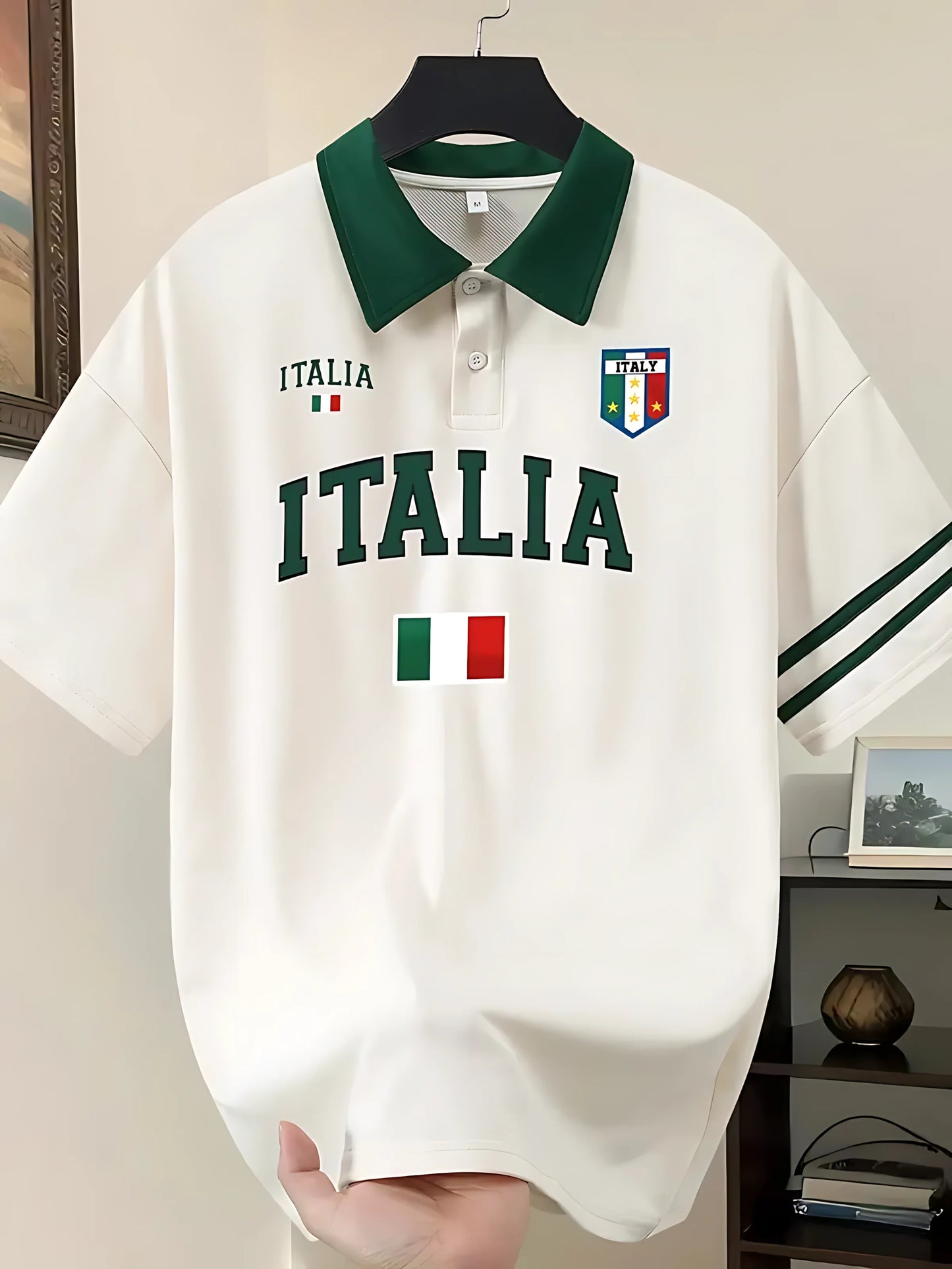 Italian men's polo short sleeved T-shirt outdoor top