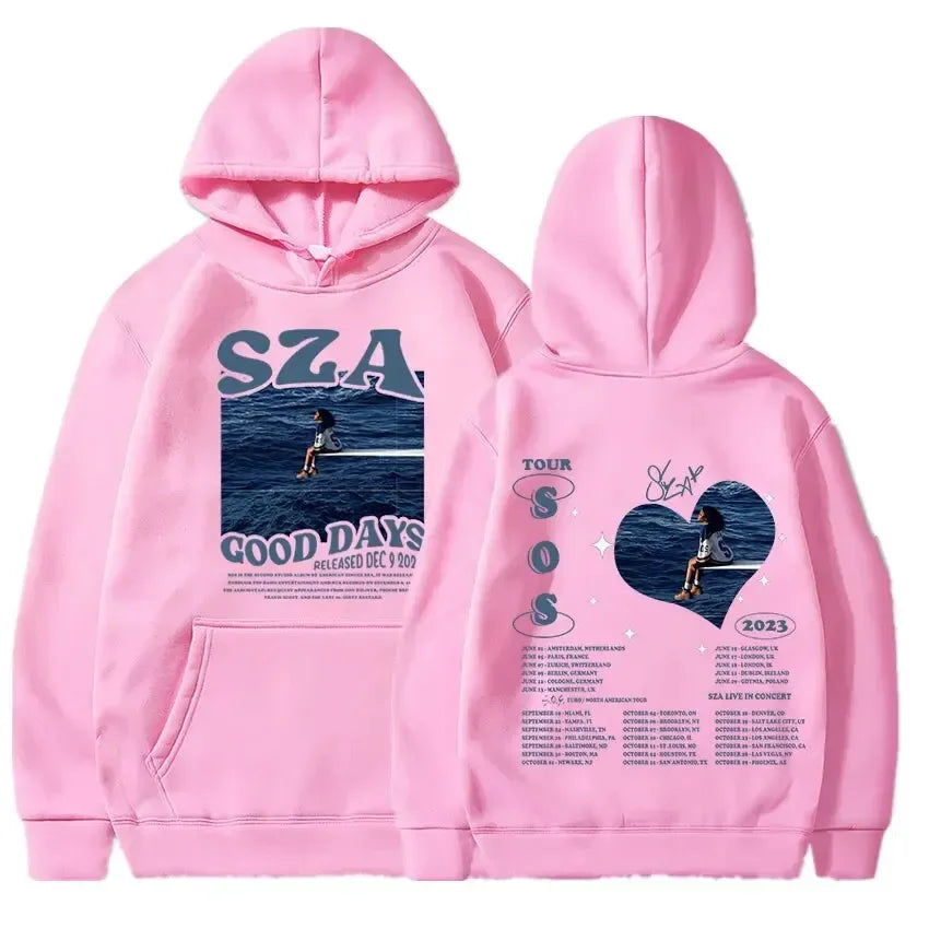 Unisex SZA SOS Good Days printed hooded Street Wear hooded shirt