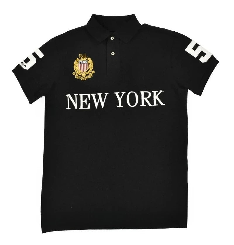 Y2K New York Polo Shirt Short-sleeved Style