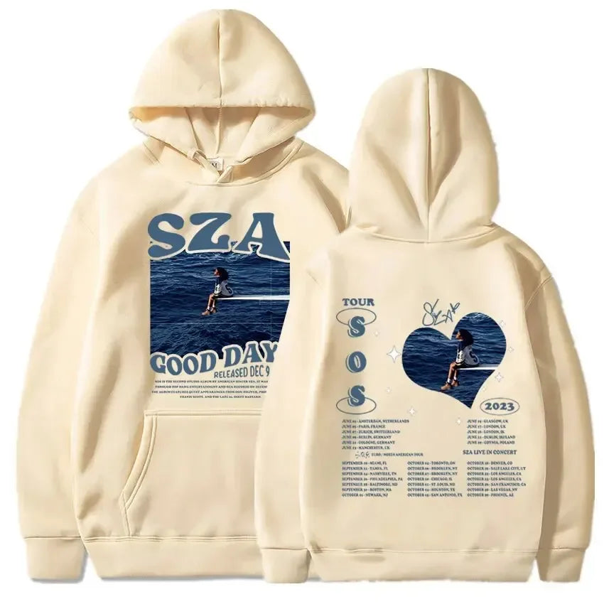 Unisex SZA SOS Good Days printed hooded Street Wear hooded shirt
