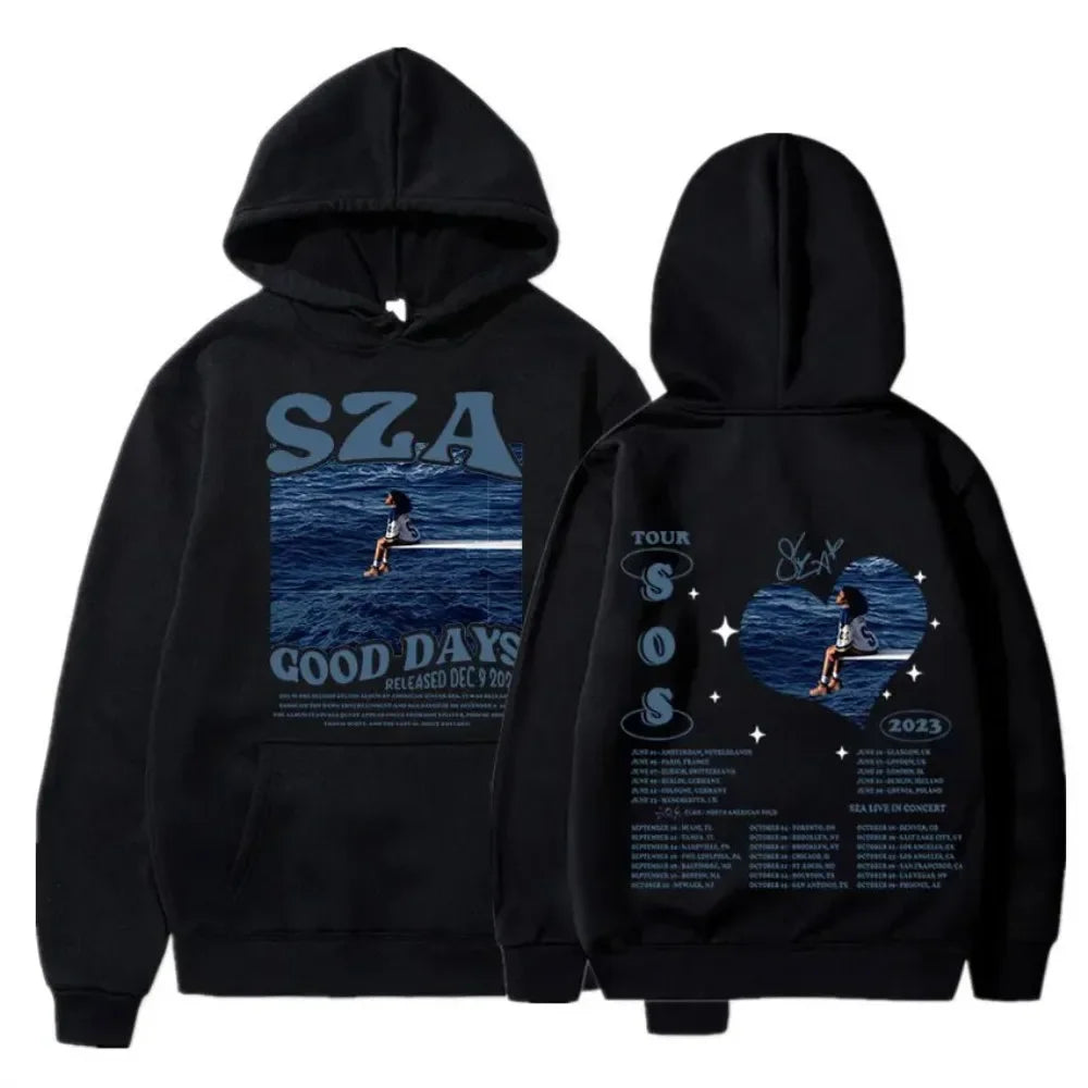 Unisex SZA SOS Good Days printed hooded Street Wear hooded shirt