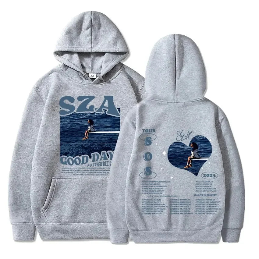 Unisex SZA SOS Good Days printed hooded Street Wear hooded shirt